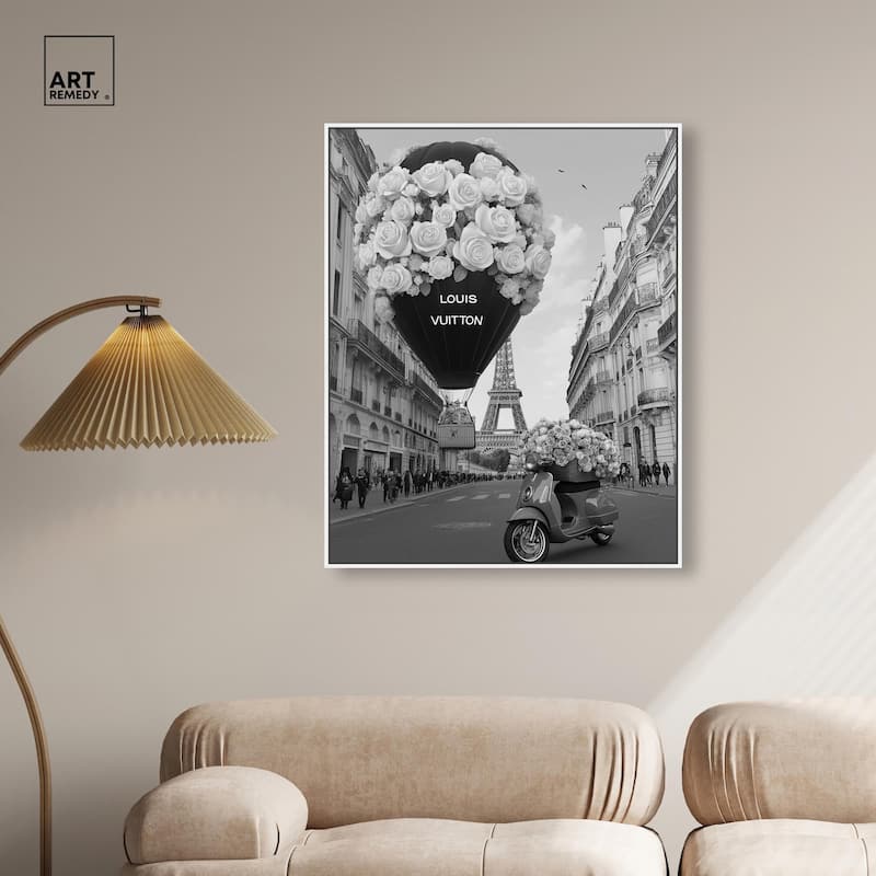 Scooter and Glam Balloon Canvas by Art Remedy