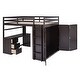preview thumbnail 37 of 37, Muti-functional Full size Loft Bed with Drawers,Desk,and Wardrobe,Solid Construction