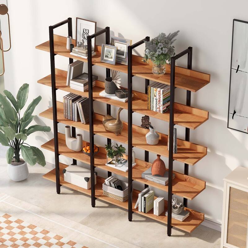 5 Tier Bookcase Home Office Open Bookshelf
