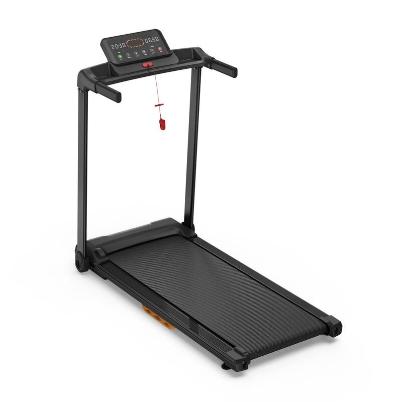 2.5HP Quiet Walking Mat Treadmills Portable with LED Display, Compact Walking Jogging Treadmills, 265 LB Capacity
