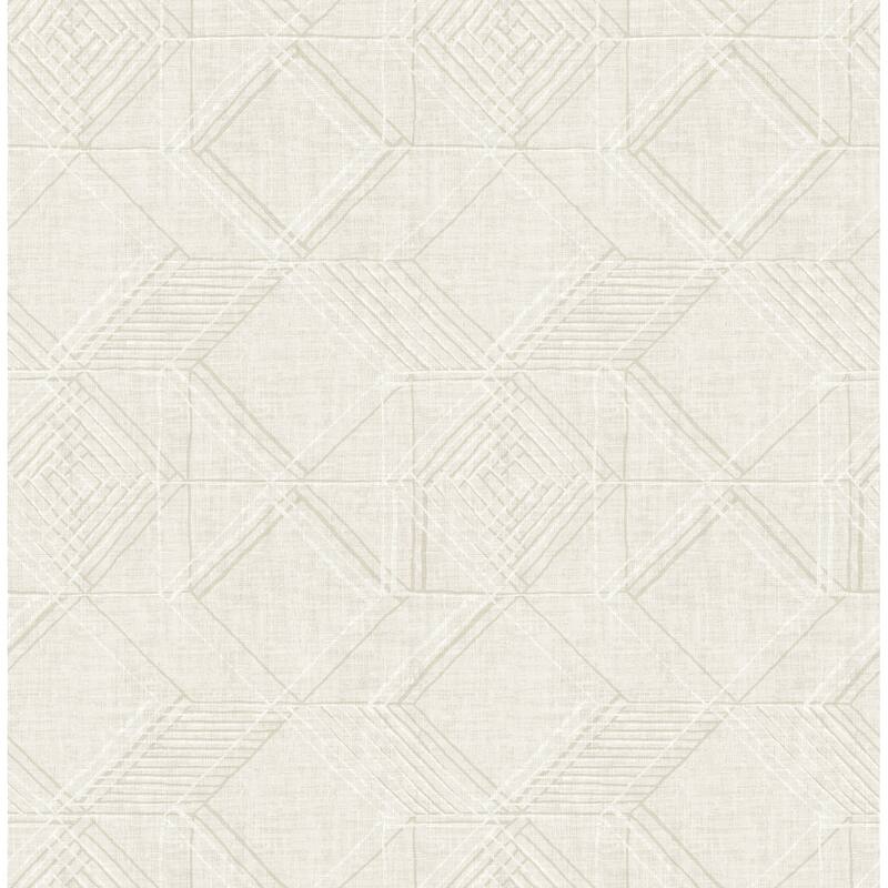 A-Street Prints Moki Off White Lattice Geometric Wallpaper