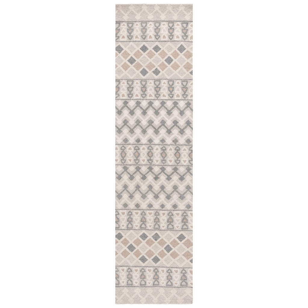 SAFAVIEH Handmade Ebony Annig Moroccan Boho Wool Rug