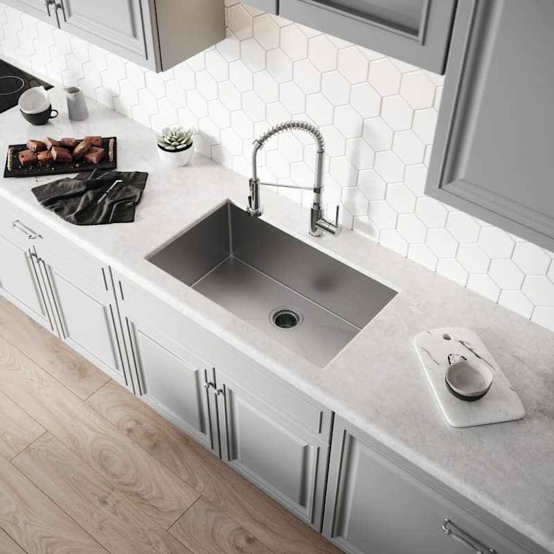 KRAUS Standart PRO Undermount Single Bowl Stainless Steel Kitchen Sink