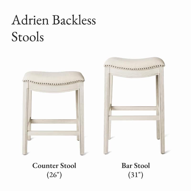 Maven Lane 31" Adrien Saddle Kitchen Bar Height Stool - N/A