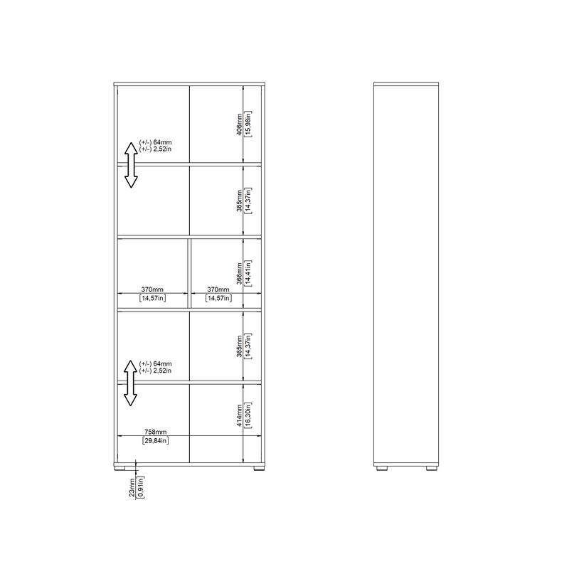 Carson Carrington Sign 6-shelf Boockase, Home Office Storage