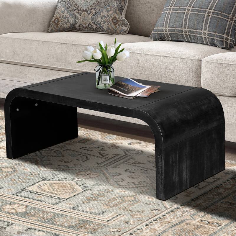 Coffee Table, Rustic Wood Center Table, Rectangle Cocktail Tea Table