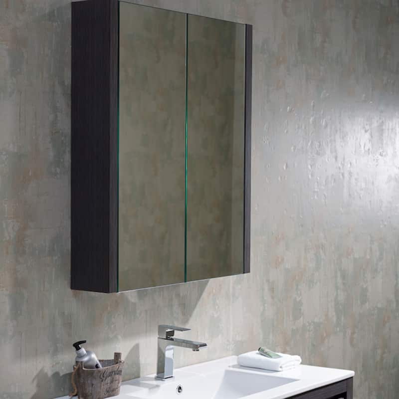 Solid Wood Bathroom Vanity with Mirror Medicine Cabinet