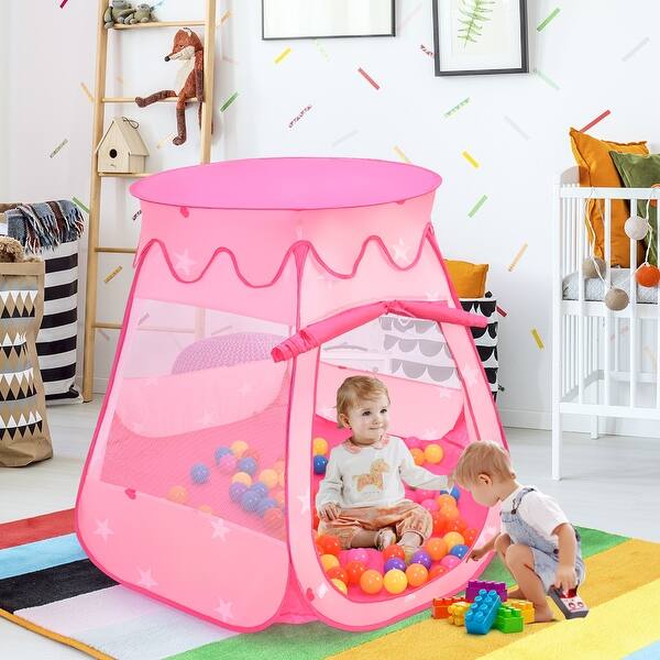 Shop Costway Kid Outdoor Indoor Princess Play Tent Playhouse Ball