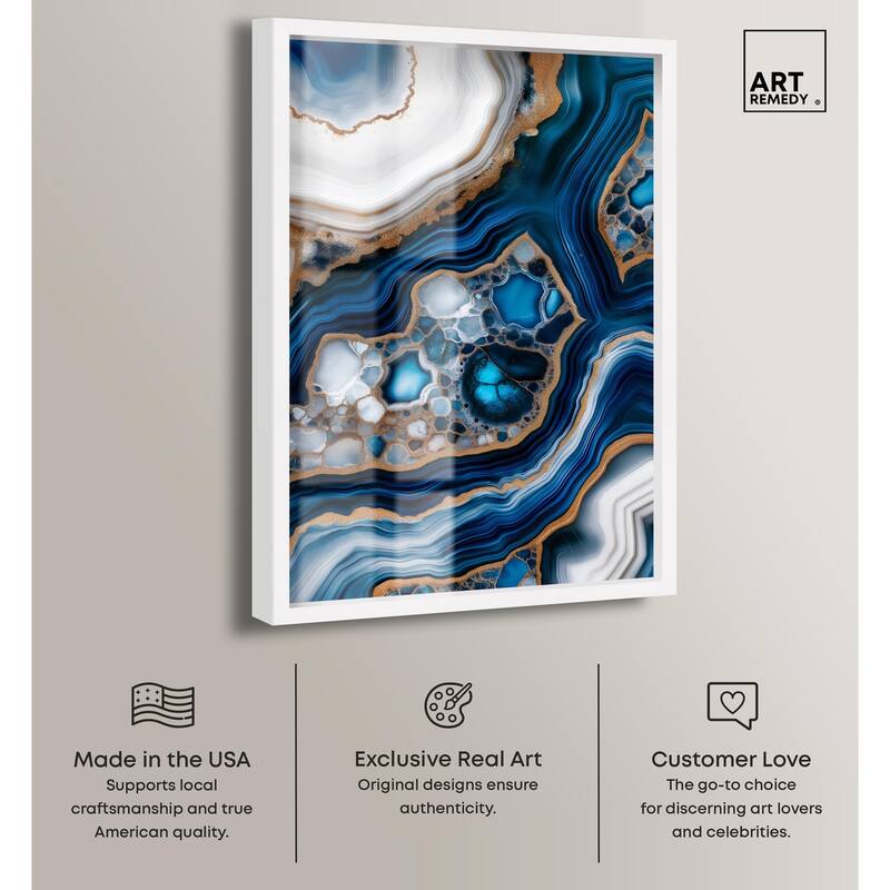 Azure Alveoli I Shadowbox by Art Remedy