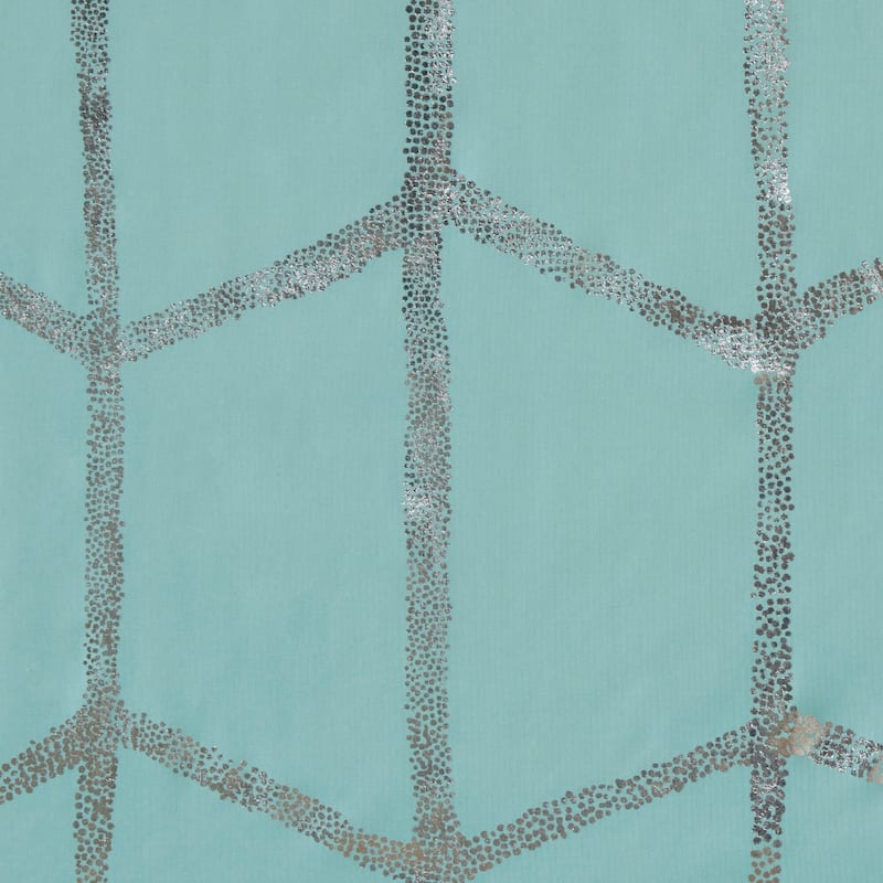 Intelligent Design Khloe Geometric Metallic Printed Shower Curtain