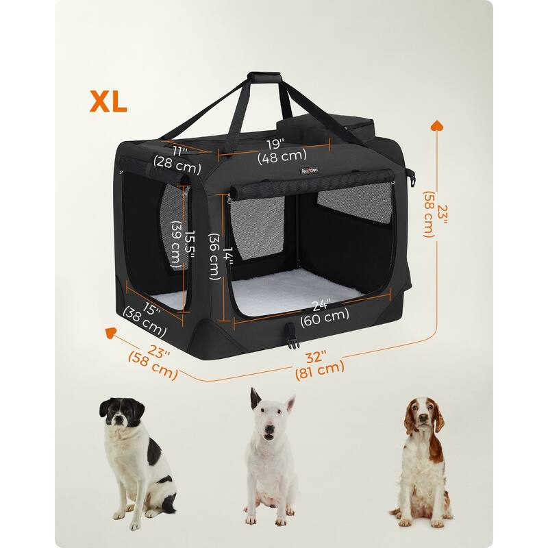 Convenient and Comfortable Pet Carriers for Dogs in Black, Portable and Foldable
