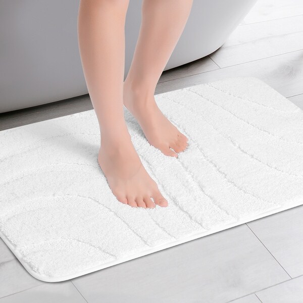 Non Slip Bath Mat, Geometry Bathroom Rug Absorbent Washable