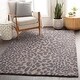 preview thumbnail 17 of 26, Hand-tufted Jungle Animal Print Runner Wool Area Rug Grey/Brown - 2' 6" x 8'