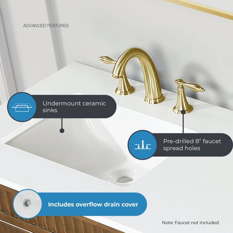 Ove Decors JULIETTE-60 Juliette 60" Free Standing Double Basin Vanity