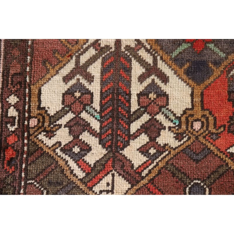 Bakhtiari Persian Vintage Area Rug Handmade Wool Carpet - 7'1"x 10'3"