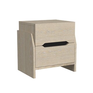 Darby 2- Drawer Solid Wood Nightstand with Power