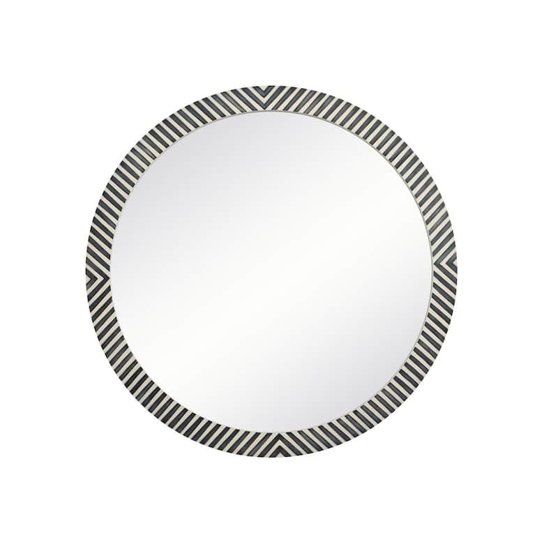 Carson Carrington Labben Round Chevron Mirror