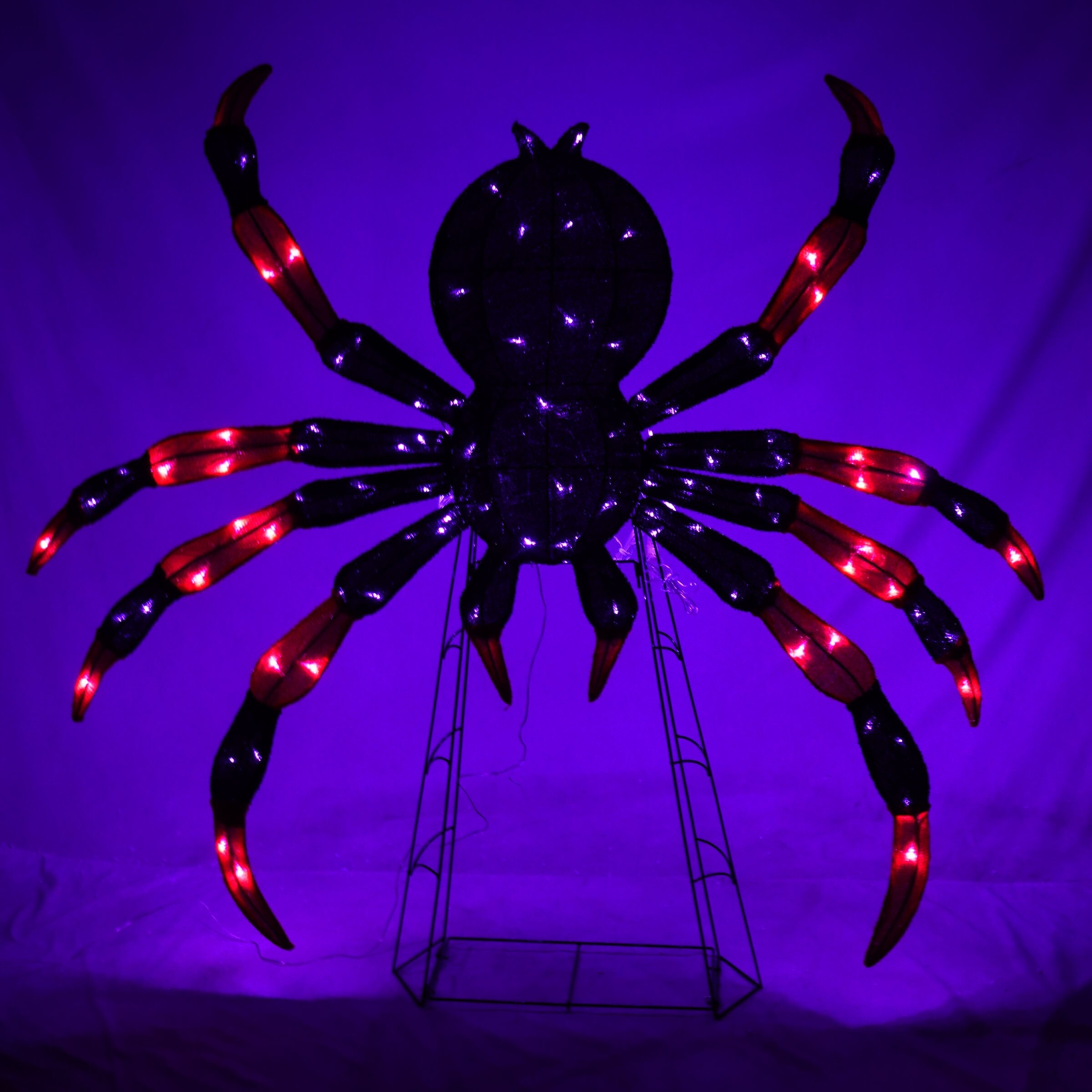 Alpine Corporation 51in Tall Outdoor Black and Orange Spider with