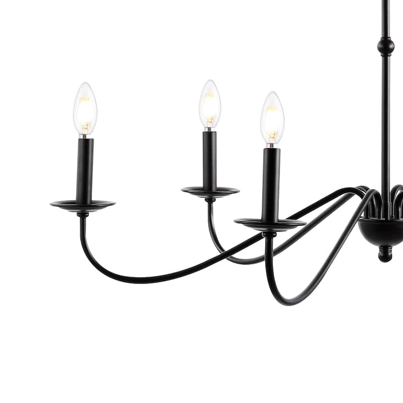 34.75" 6-Light Iron LED Chandelier, by JONATHAN Y