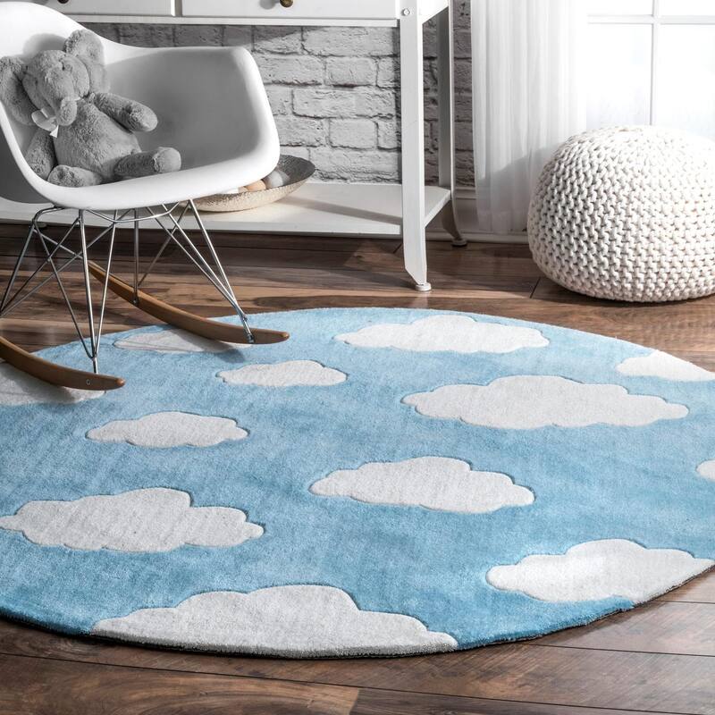 Nuloom Handmade Modern Clouds Pattern Kids Area Rug