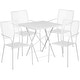 preview thumbnail 10 of 23, 28-inch Square 5-piece Indoor/ Outdoor Folding Table and Chairs Set