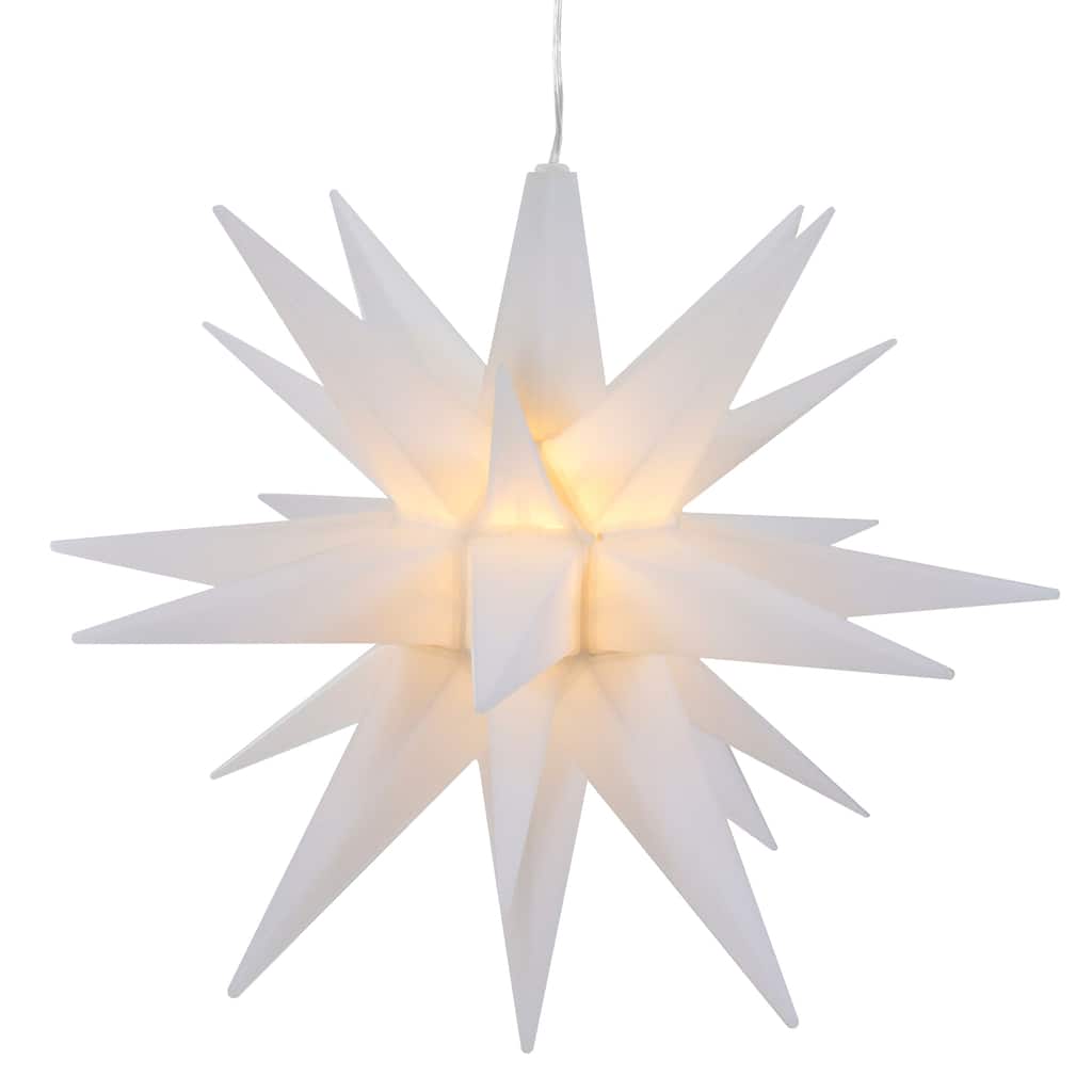 12" White LED Lighted Moravian Star Christmas Decoration