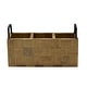 preview thumbnail 1 of 5, Mikasa Gourmet Basics Avery Checkered Wood Flatware Caddy