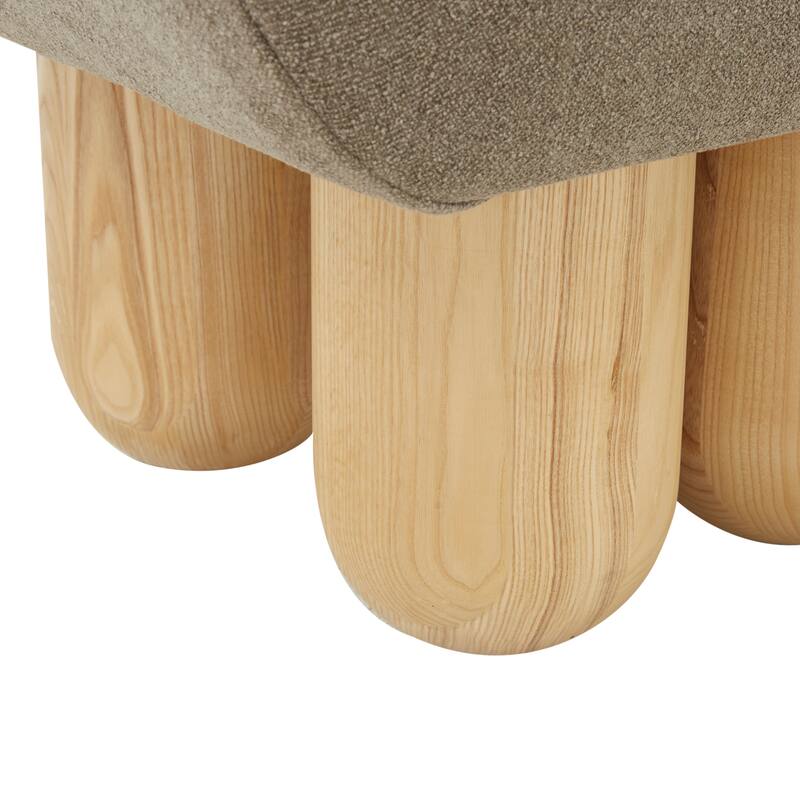 SAFAVIEH Couture Peshah Upholstered Ottoman (Fully Assembled)