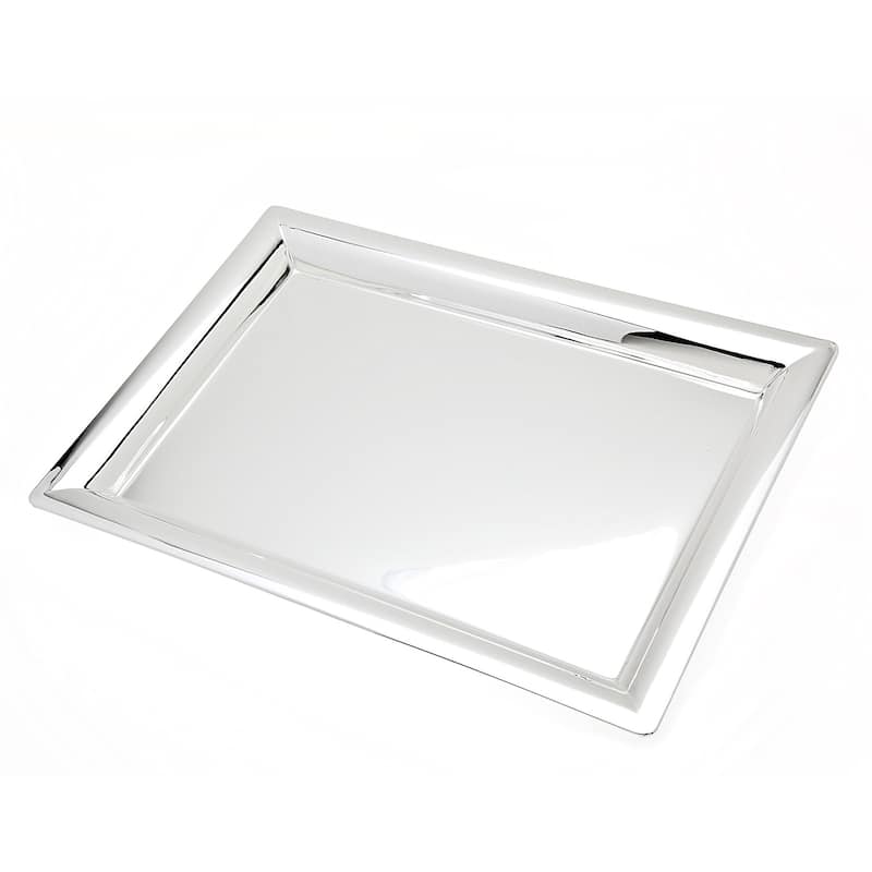 HomeRoots 16" Silver Stainless Steel Serving Tray