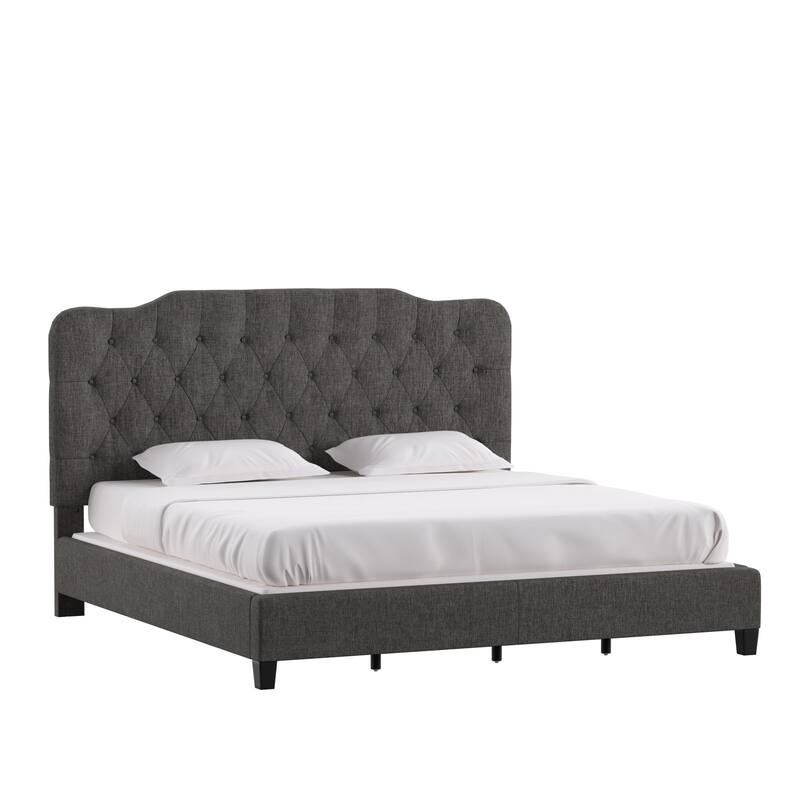 Ginny Adjustable Diamond-tufted Camel Back Bed by iNSPIRE Q Classic