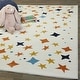 preview thumbnail 7 of 5, Mod-Tod Rainbow Stars Kids Area Rug 3'11" x 5'7" - Cream