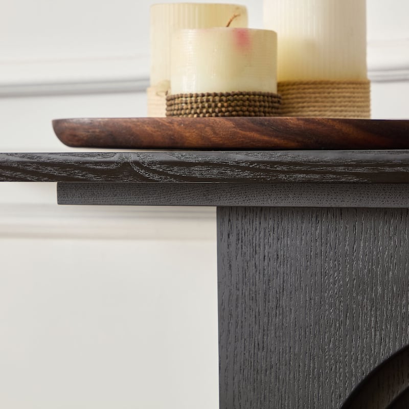 47.24 Inch Rectangular Console Table with Loopback Base, Living Room Narrow Entryway Sofa Table, Easy to Assembly