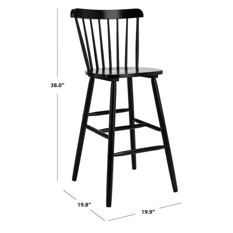 SAFAVIEH Aida 30-inch Spindle Farmhouse Bar Stool (Set of 2) - 19.9" x 19.8" x 38" - 20"W x 20"D x 43"H