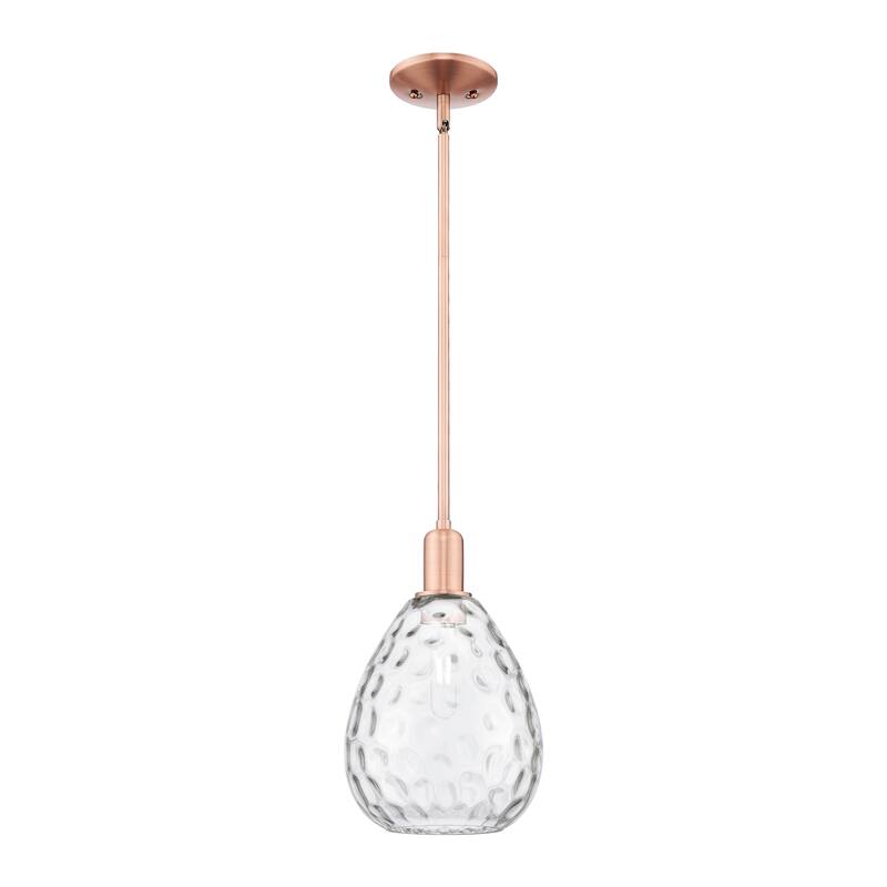 Innovations Lighting Endless Possibilities Arcadia - Waverly - 1 Light 8" Stem Hung Mini Pendant - Clear/Antique Copper
