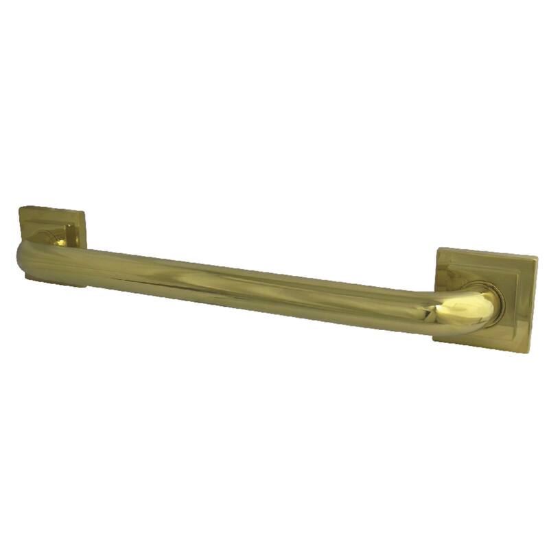 Kingston Brass Claremont 12-Inch x 1-1/4-Inch O.D Grab Bar - Polished Brass