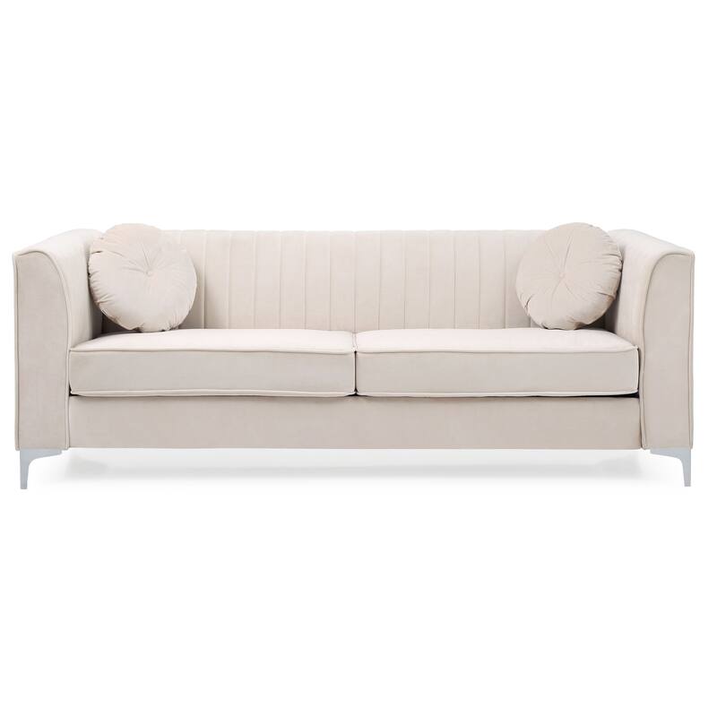 Delray Velvet Tufted Sofa