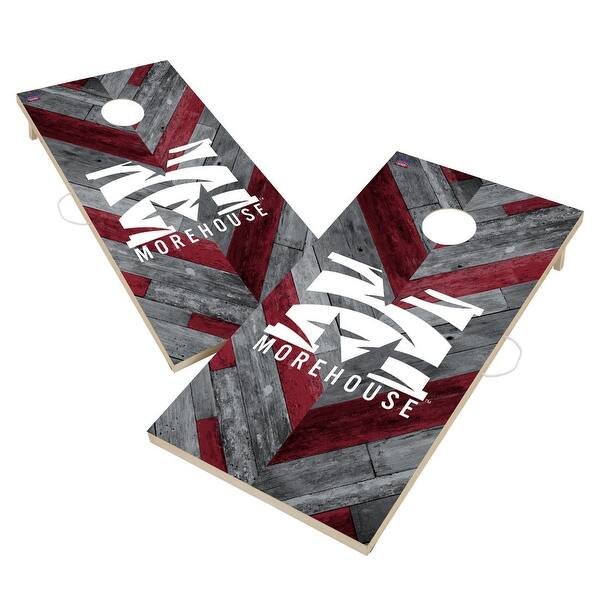 slide 2 of 6, Morehouse College Maroon Tigers Cornhole Board Set 16 Years and Up