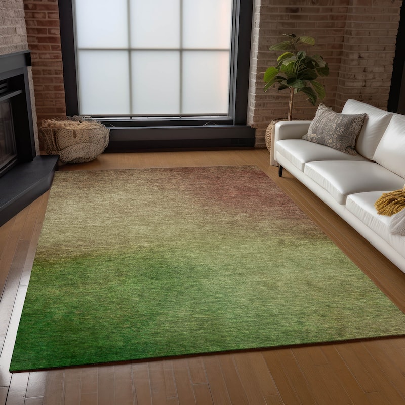 Machine Washable Indoor/ Outdoor Chantille Modern Ombre Rug