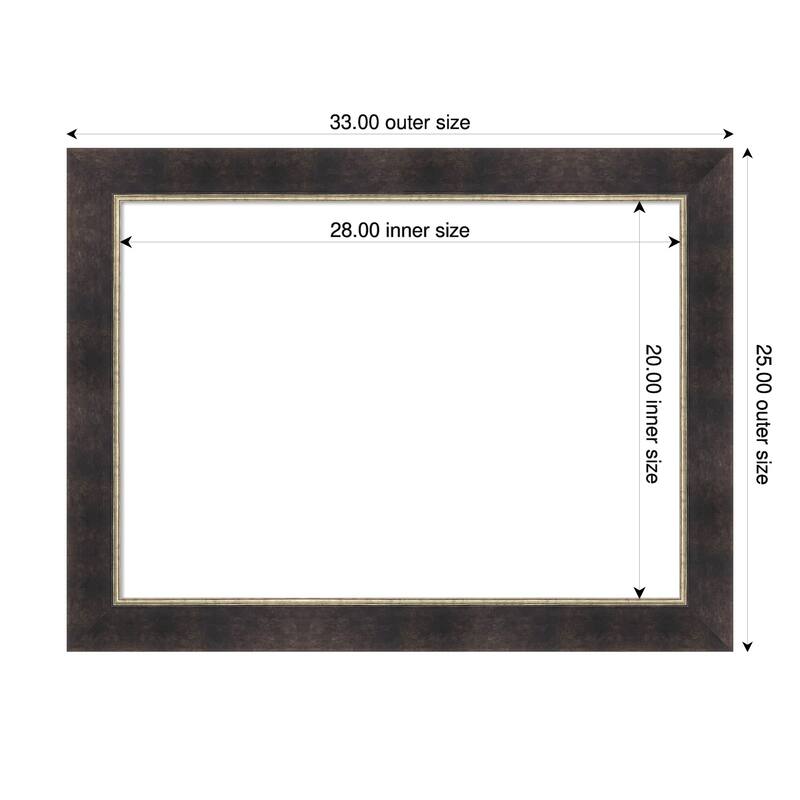 Odin Antique Bronze Framed Dry Erase Magnetic Board - 33 x 25 in
