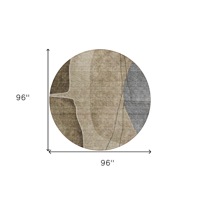 HomeRoots Abstract Transitional Rectangle Outdoor Rug