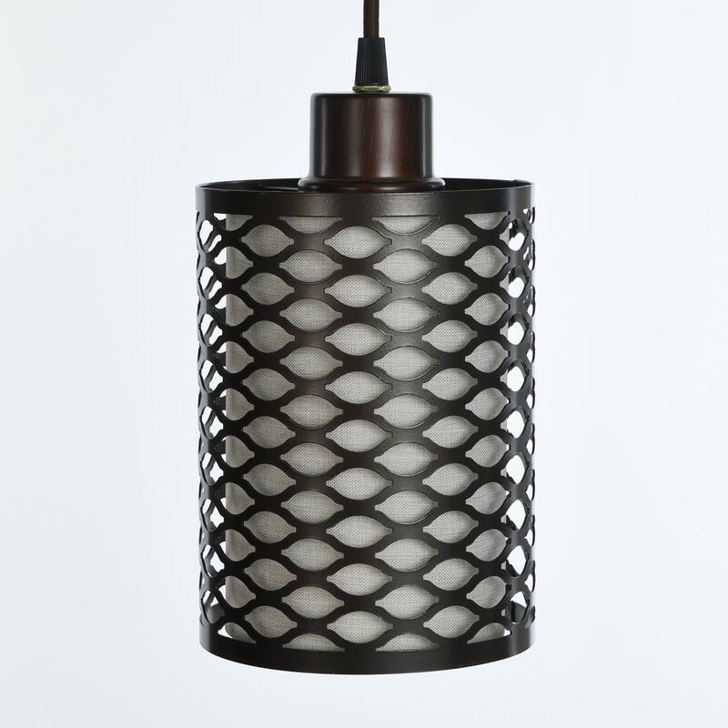 Rubbed Bronze - Three Head Floor Lamp - Wired Metal Shade