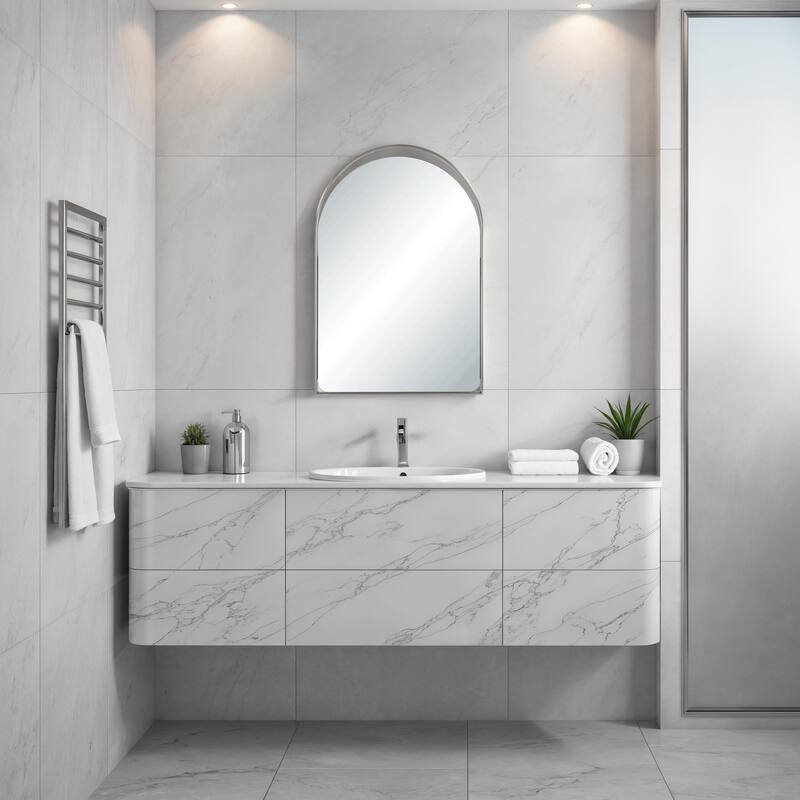 Renwil Mentha 30" H x 20" W Wall Mirror, Silver