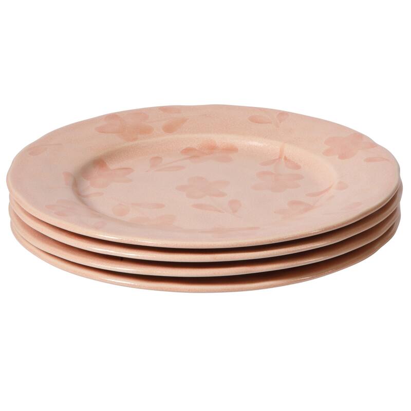 Bloomhouse - 2 Time Oprah's Favorite Things Made in Portugal Porto Petals Floral Hand Painted 10.8 Inch Dinner Plates Set