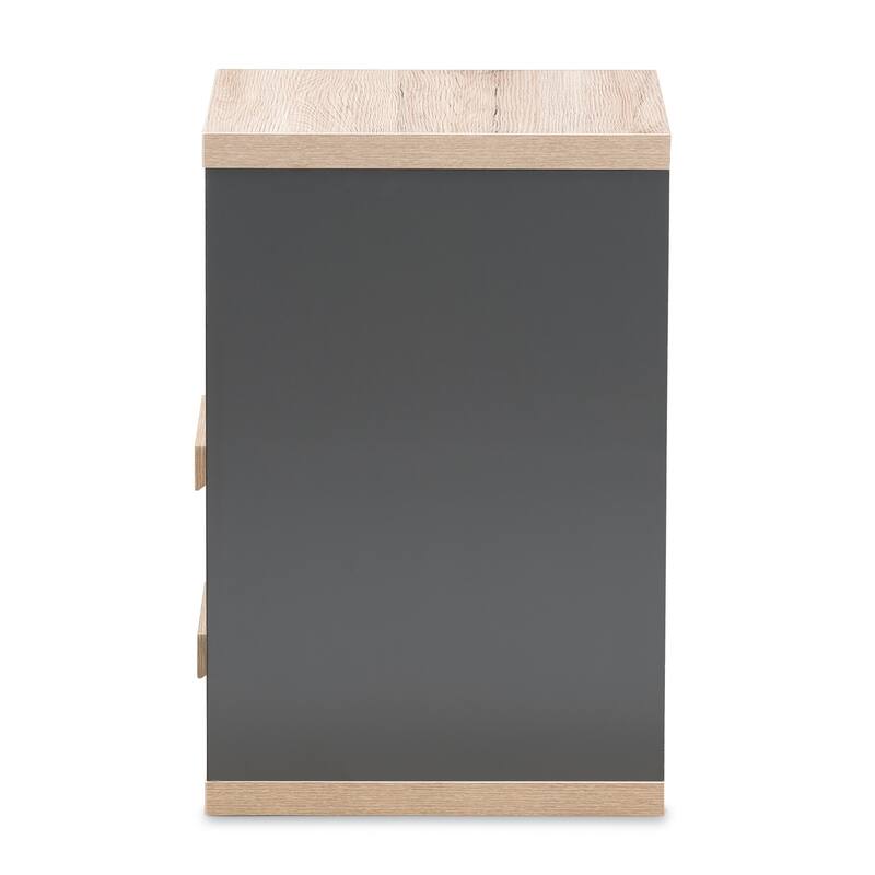 Silver Champagne Nightstand with Mirror Trim and Spacious Drawers - Elegant Bedside Storage
