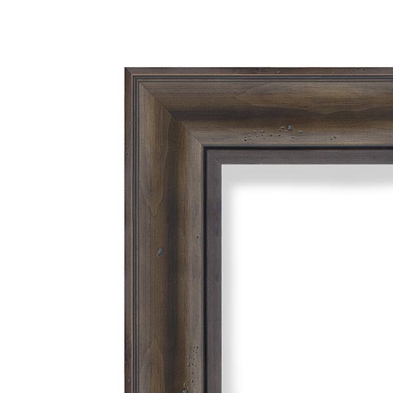 Amanti Art Rustic Pine Black Framed Dry Erase Magnetic Board
