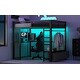 preview thumbnail 11 of 15, Full Gaming Loft Bed with LED, Desk, Open Wardrobe and 3 Linen Drawers