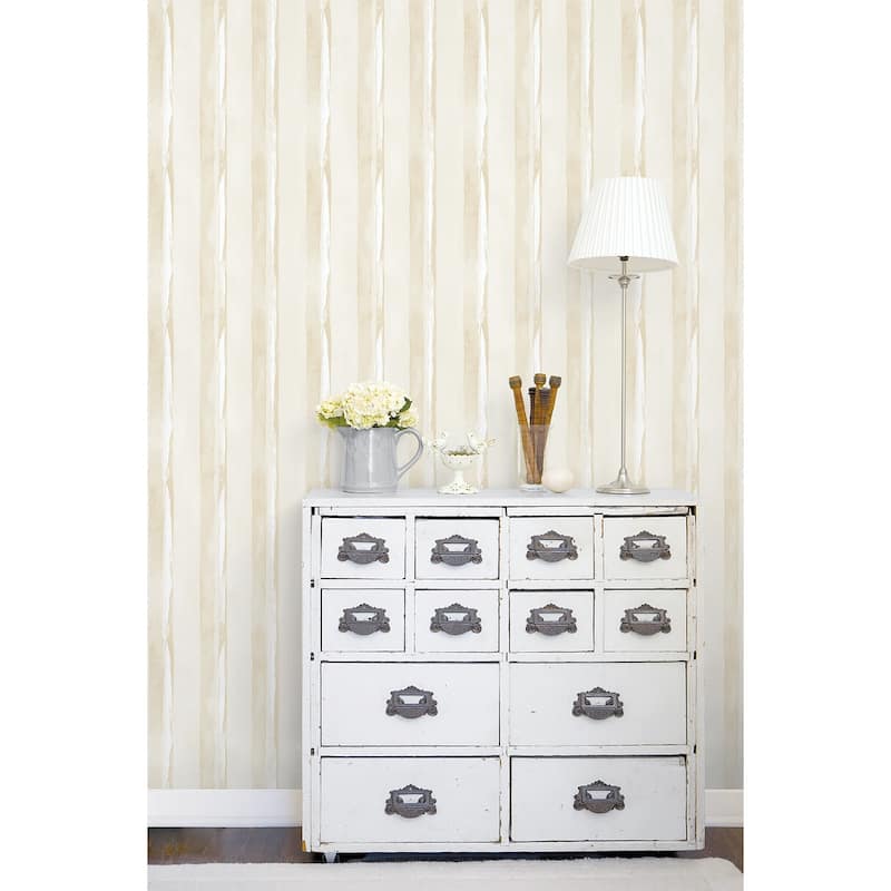 Galerie Wallcoverings Smart Stripes 2 Watercolor Stripe Vinyl on Non-Woven Matte Wallpaper Roll
