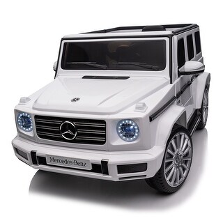Licensed Mercedes-Benz G500 Kids Ride-On Car with Remote Control, LED Lights, and Bluetooth - Ages 3-8