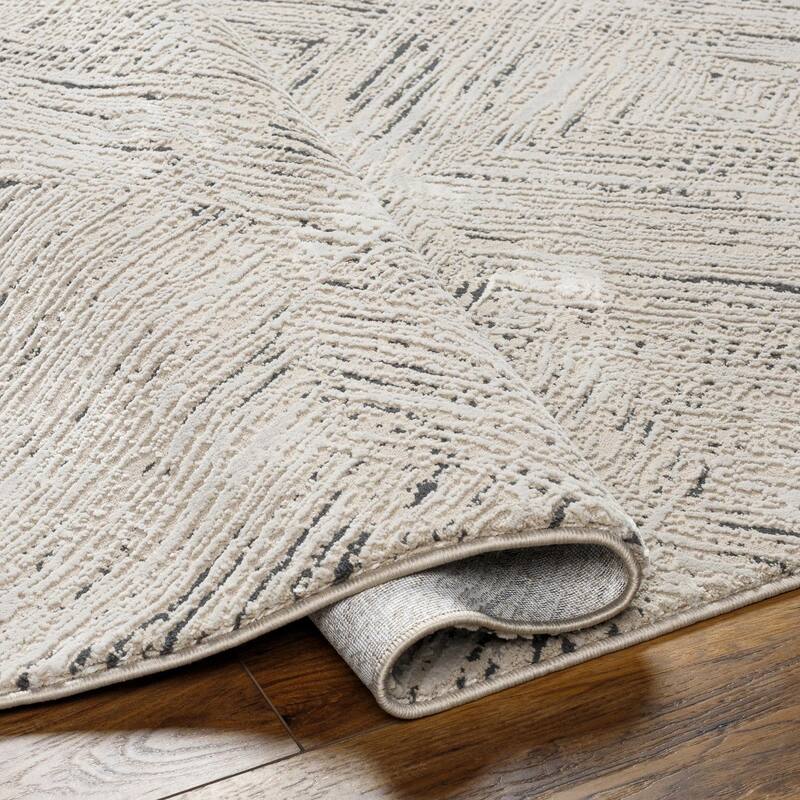 Livabliss Transitional Alder Diamond Washable Area Rug