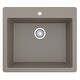 preview thumbnail 29 of 55, Karran Top Mount 25 in. Single Bowl Quartz Kitchen Sink